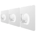 Универсальные прозрачные прочные крючки, самоклеющиеся настенные вешалки на дверь, крючки, крепкие клейкие вешалки для хранения на кухне, в ванной, 1020 шт.