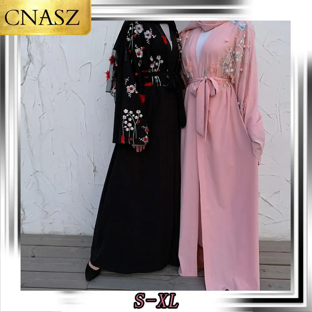 Абая Мода Дубай кафтан арабский ислам Женский Длинный Цветочный мусульманский