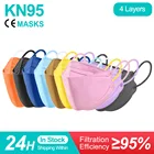 10-100 шт. FFP2 маска для лица KN95 Masarillas ffp2многоразовые 4-слойные защитные маски для рта одобренные гигиенические маски FP2 FPP2 маски