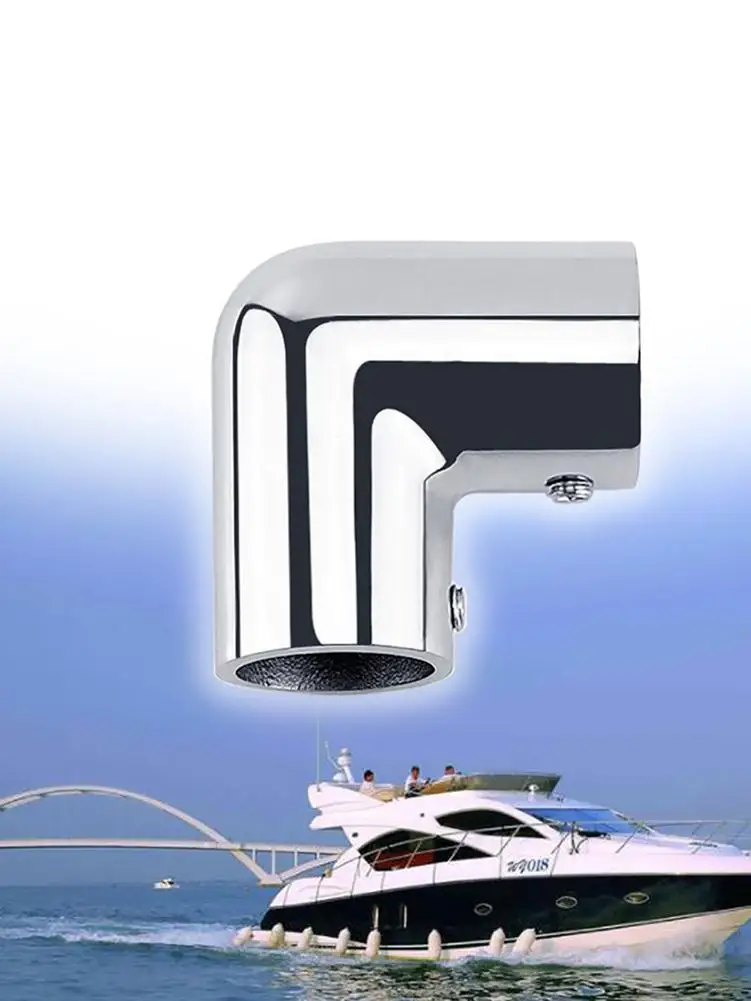 

90 Degree Elbow Hardware Pipe Connector 22mm 25mm Stainless Steel Marine Boat Yacht Railing Handrail Pipe Tube Connector Clamp