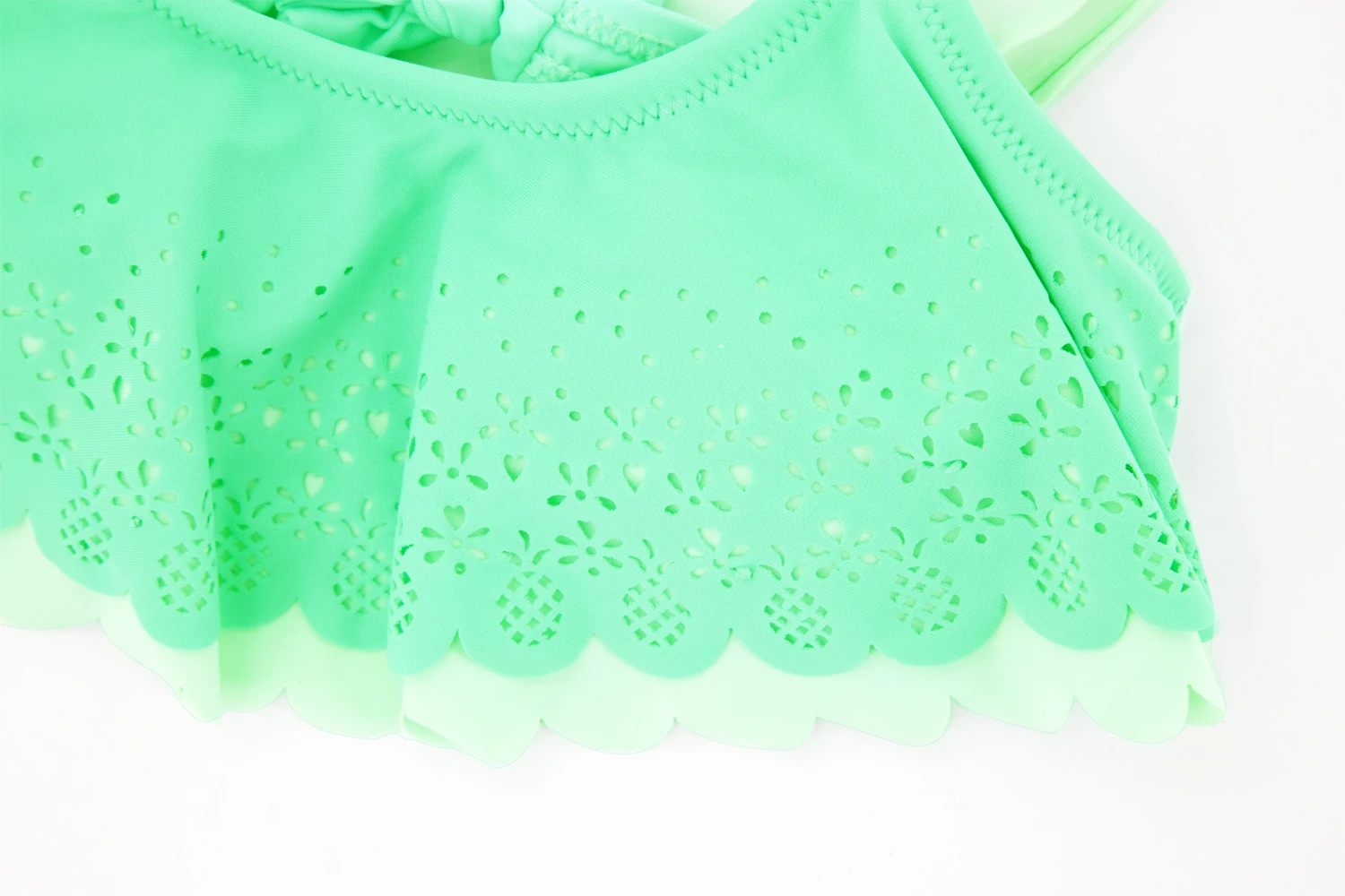 Комплект бикини для маленьких девочек летний купальник зеленый комплект из двух