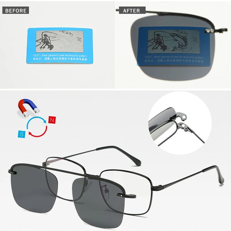 MVBBFJR магнетизм прикрепляемые очки для женщин и мужчин Поляризованные