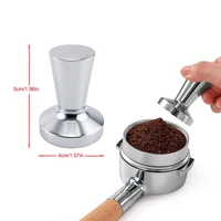 stainless steel 40mm coffee tamper distribution powder hammer handheld with handle calibrated portable gadgets accessory