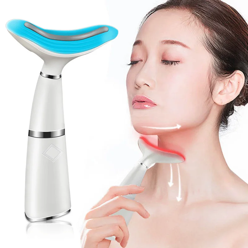 Электрический светодиодный Фотон терапия для лица шеи удаления морщин