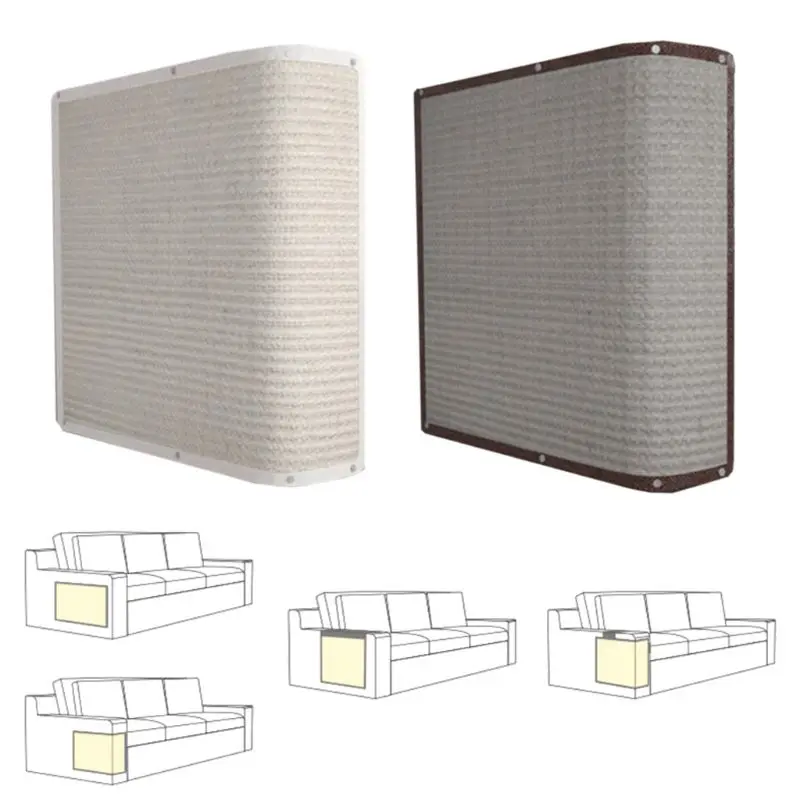 

Sofa Side Protection Mat Couch Cat Scratch Pad with Compartments Sisal Scratch Carpet for Cats Practical Durable Household