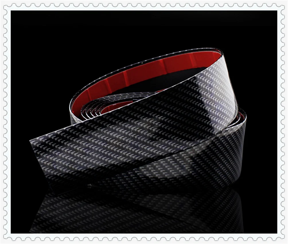 Универсальная автомобильная наклейка 5D пороговое углеродное волокно Резиновая
