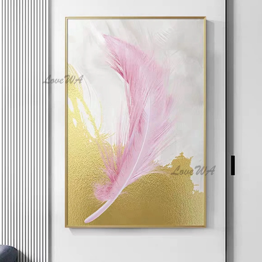 

Абстрактная Золотая фольга, настенное Искусство 100%, ручная роспись, перо, масляная живопись, холст, настенная живопись, искусство для украше...