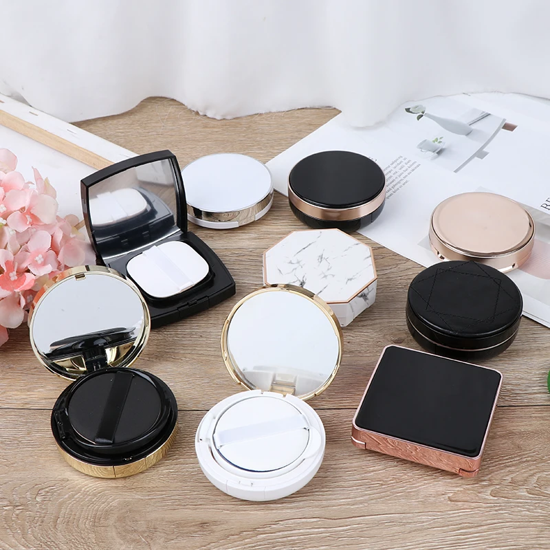 

1set Empty CC Cream Container Dressing Case Sponge Mirror Air Cushion Puff Box Mutli-type To Choose