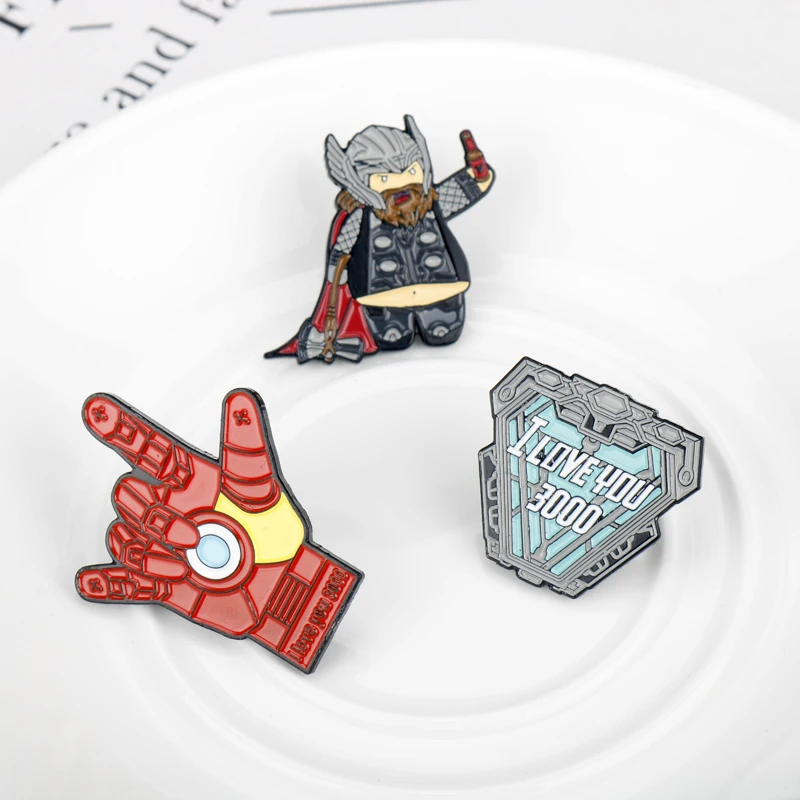 Мстители эндшпиль супергерой Капитан Америка Marvel танос Бесконечность гаунтл булавка броши значок косплей ювелирные изделия подарок для женщин мужчин