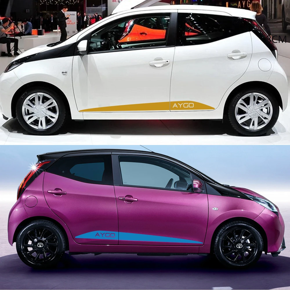 2 шт. длинные боковые полосы для Toyota AYGO | Автомобили и мотоциклы