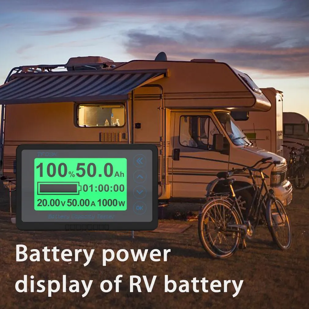 

TF03K Multifunctional Coulomb Meter Electric Car Touring Car Battery Power Capacity Monitoring Indicator Voltmeter