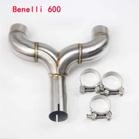 slip on motorcycle exhaust mid link pipe middle connect tube stainless steel exhaust system for benelli600 all years