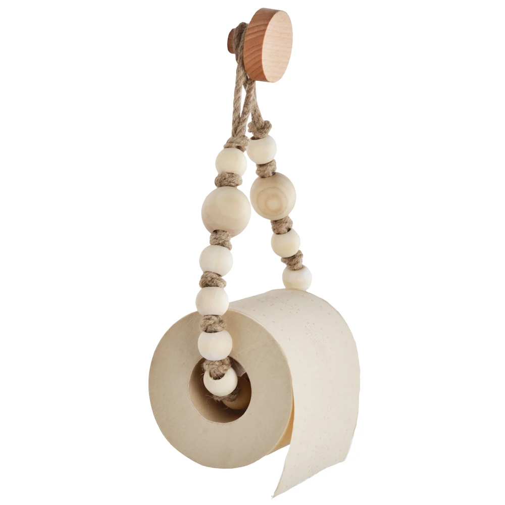 

Nail-free Sticker Towel Rack Bathroom Wooden Hook Paper Towel Rack Bathroom Toilet Accessories Set Paper Holder Bracket