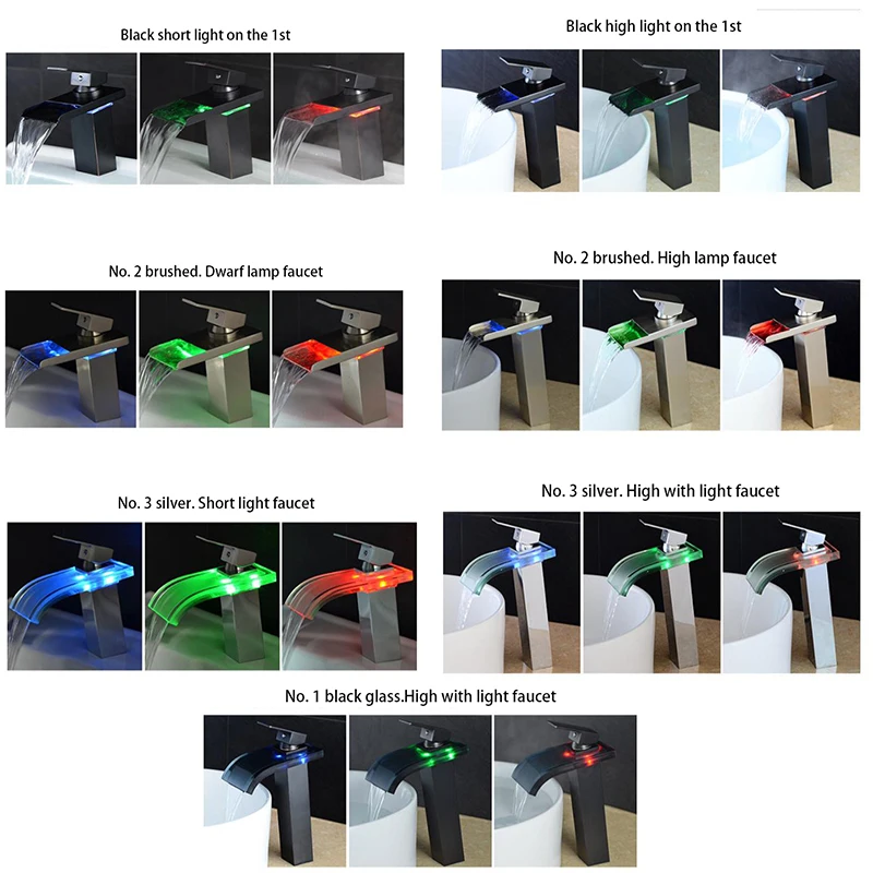 Черный бронзовый медный кран для мытья стола с контролем температуры горячей и