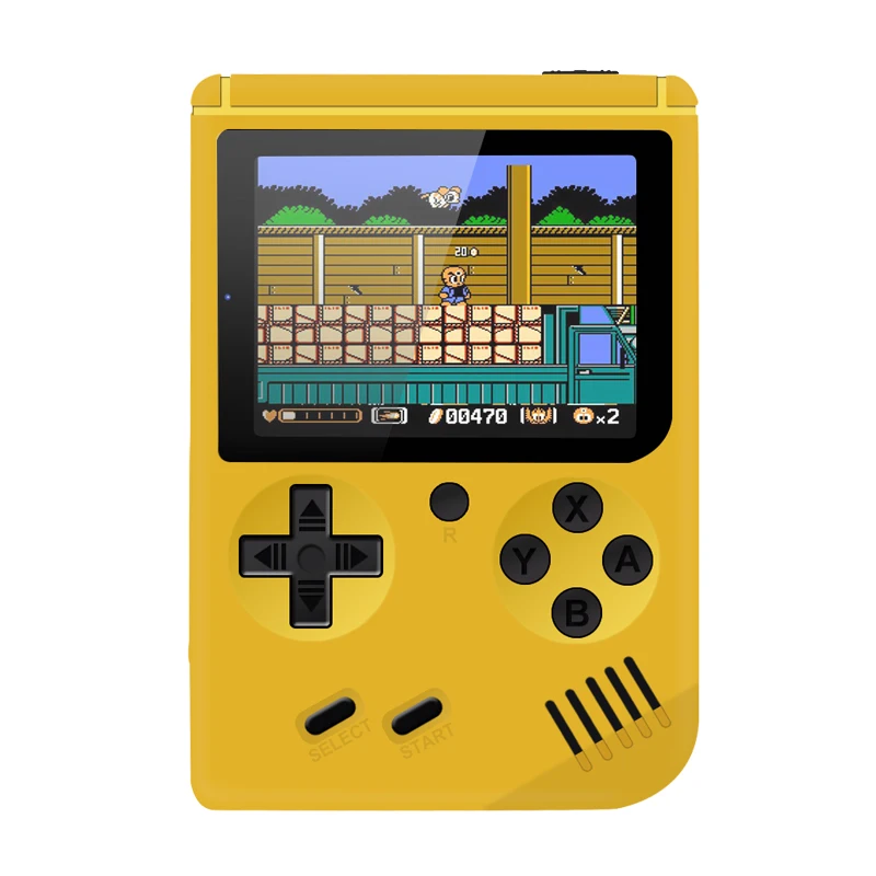 Yellow RS-6A детская Ретро Мини Портативная портативная игровая консоль плееры 3,0 дюймов 168 встроенный классический-FC Игры Портативный игровой плеер - Цвет: Yellow