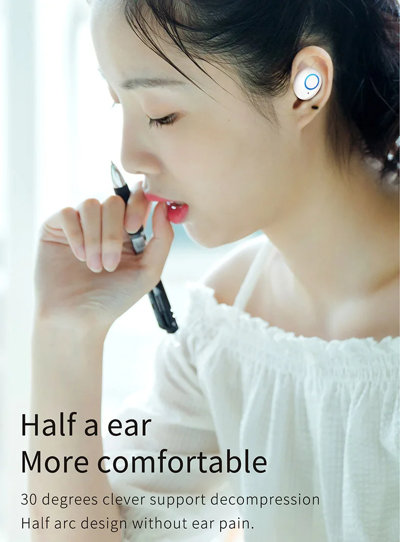Гарнитура TWS настоящие беспроводные наушники Bluetooth наушники Handsfree переносной зарядный чехол Авто пара в ухо для iPhone samsung Xiaomi