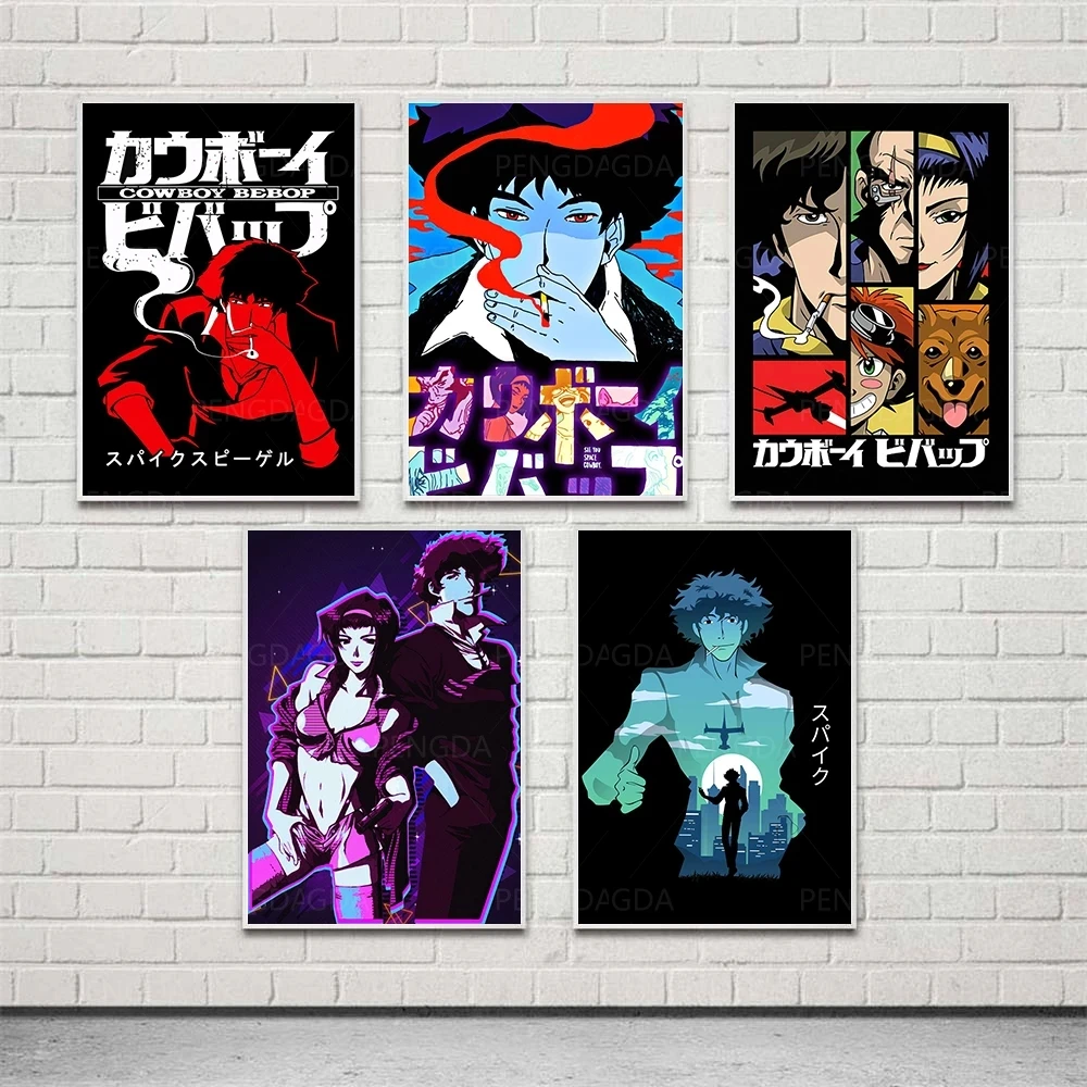 

Home Decor Poster Cowboy Bebop Wall Art Canvas Prints Painting Pictures For Japanese Animation Living Room Modular No Framework