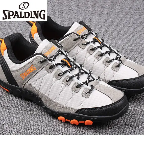 

Spalding Men's Basketball Shoes Low-top Wear-resistant Non-slip Waterproof Rubber Sole Outdoor Leather Mesh Stitching Sneakers