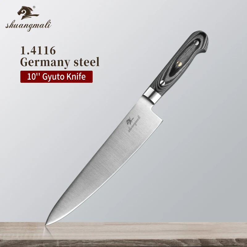 10 дюймов японский нож для нарезки шеф повара Германия 1 4116 нержавеющая сталь