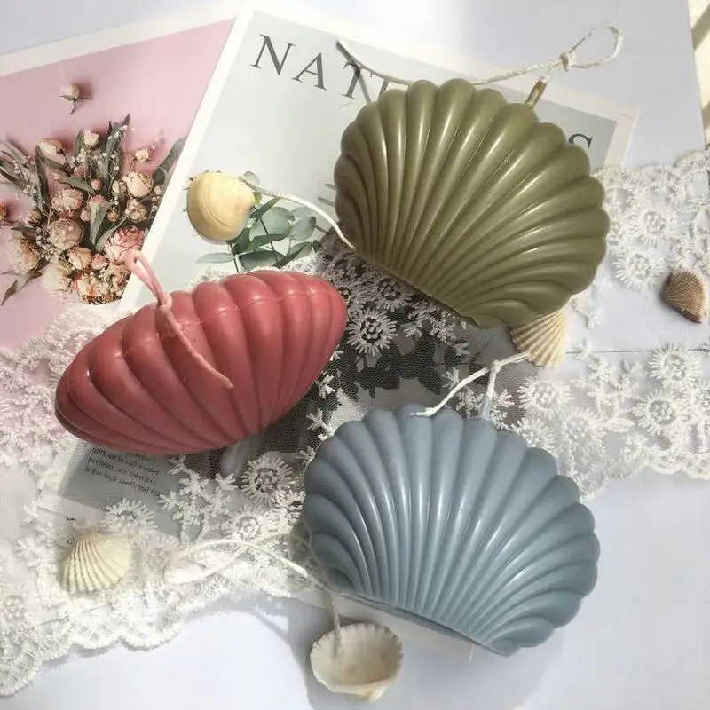 MILIVIXAY, 1 шт., 7x9,2 см, форма в виде раковины, Пластиковая форма для свечей, сделай сам, Ароматизированная свеча ручной работы, форма для украшения дома, вечерние, для изготовления свечей