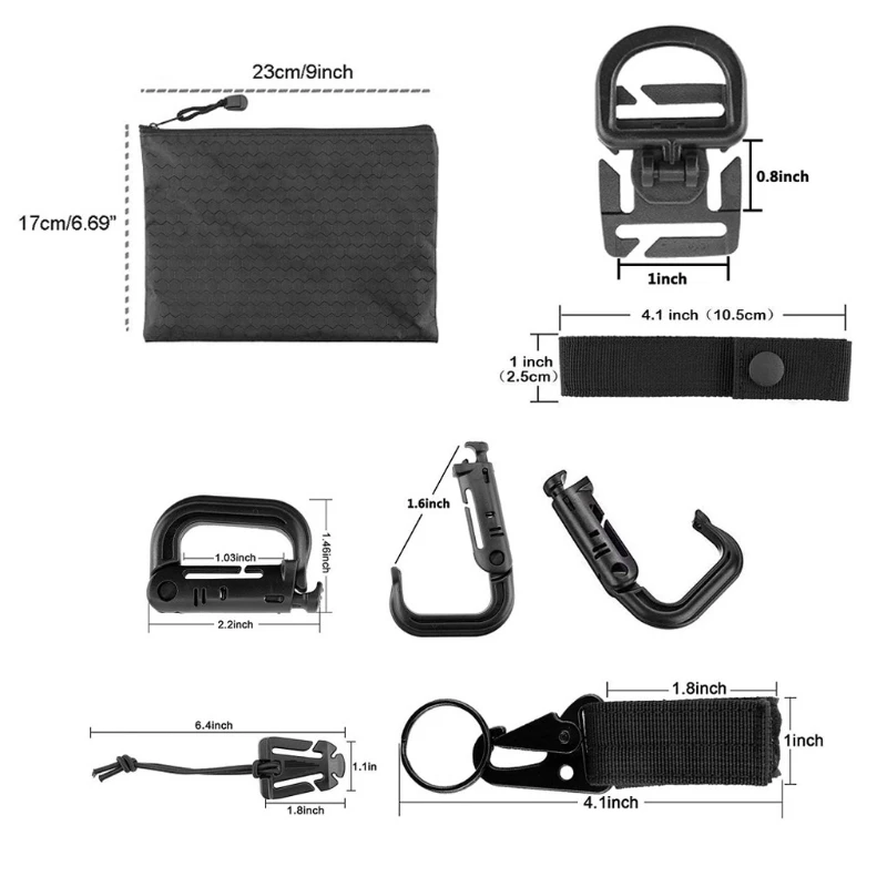 

Q22F 35pcs Tac-tical Molle Attachments Tac-tical Bag Clip Straps Set Molle Backpack Webbing Attachments Outdoor Tools