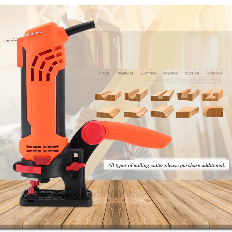 

Household Trimming Wood Milling Slotting Engraving Machine Engraving Opening Machine Handheld Woodworking Trimming Machine