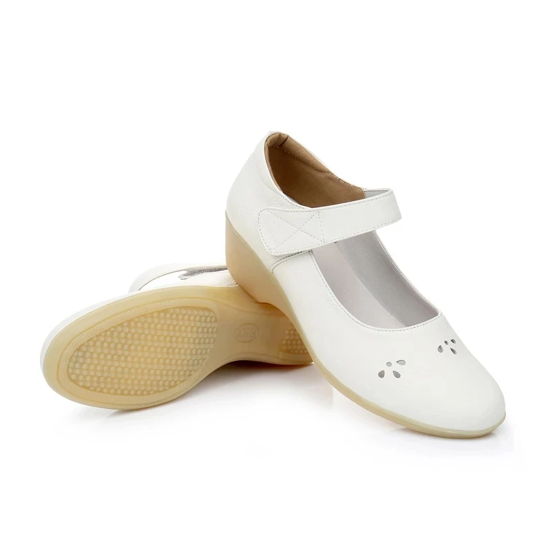 Женская обувь из натуральной кожи на танкетке и высоком каблуке | Обувь