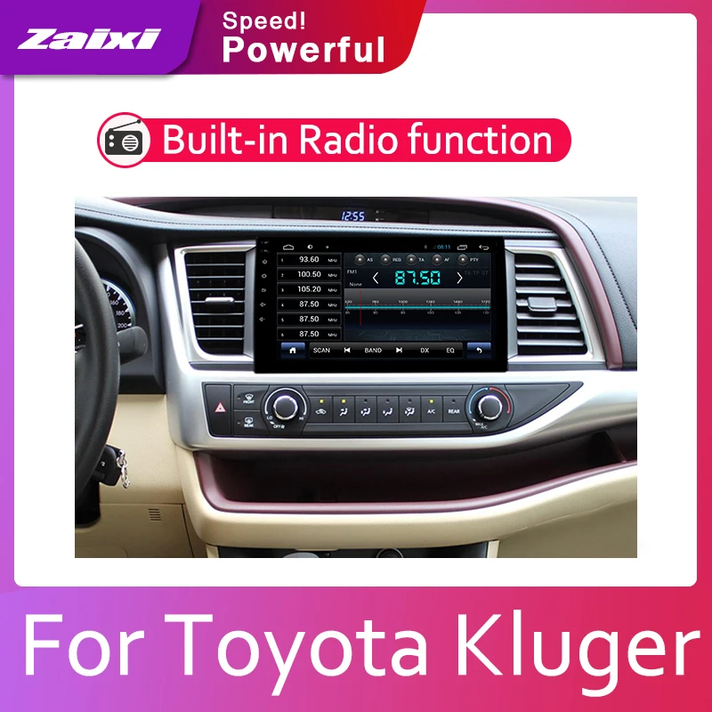ZaiXi автомобильная система Android для Toyota Kluger (Австралия) 2014 ~ 2019 стерео радио BT GPS