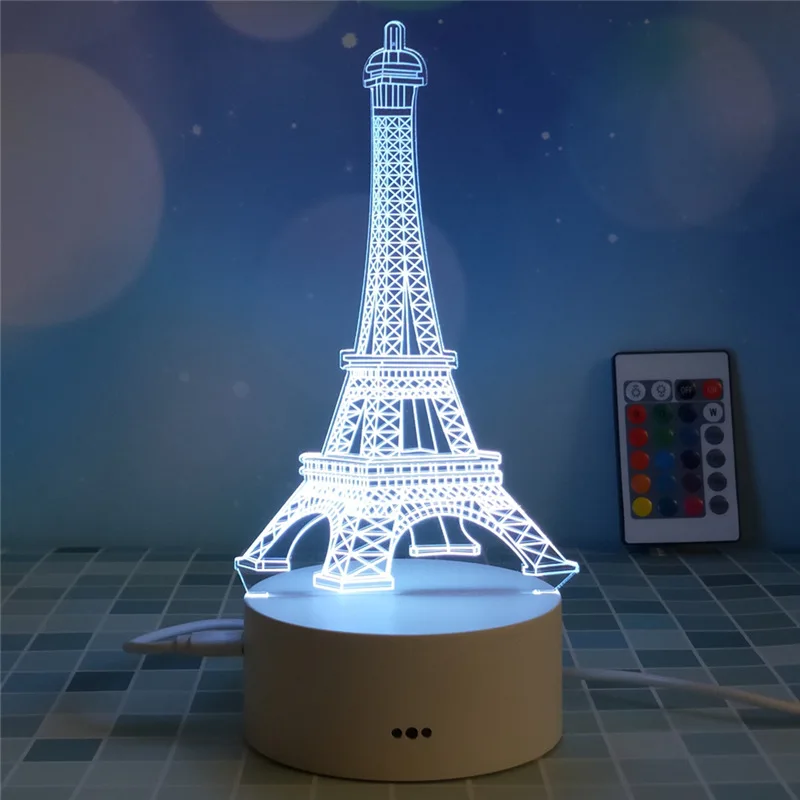 Новинка светодиодный ночник Luminaria Led светильник с клавишами 3d ильники Usb лампы для