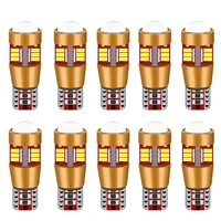 10pcs w5w led canbus bulb194 168 car lights t10 57smd wy5w 12v 3014 auto lamp lights marker light parking lamp motor wedge