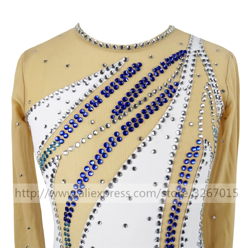 LIUHUO платье для фигурного катания женское на коньках девочек белое с круглым