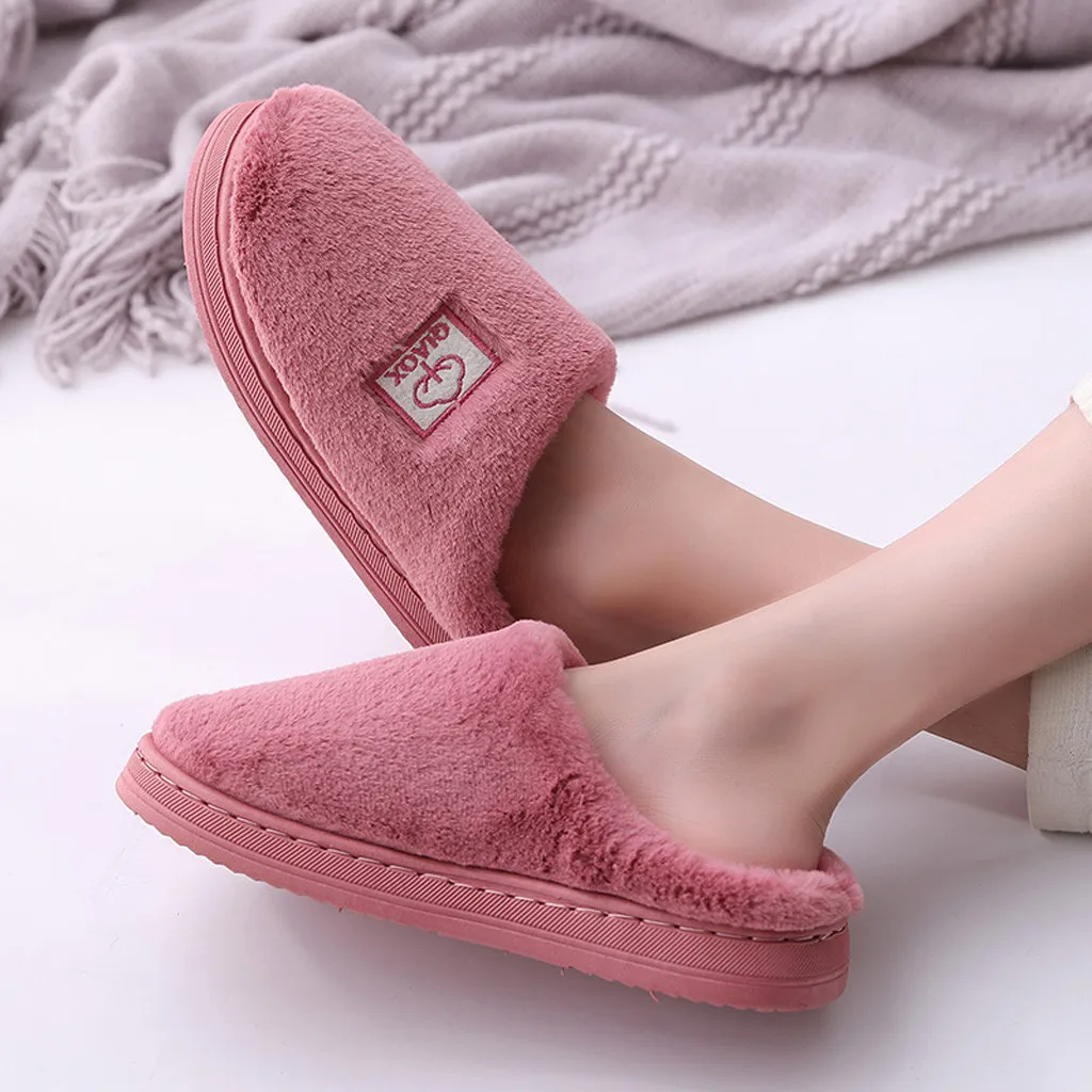 Women Warm Home Plush Soft Slippers Large Size Casual Plus Velvet Shoes woman Comfortable Winter Cotton Indoors | Обувь