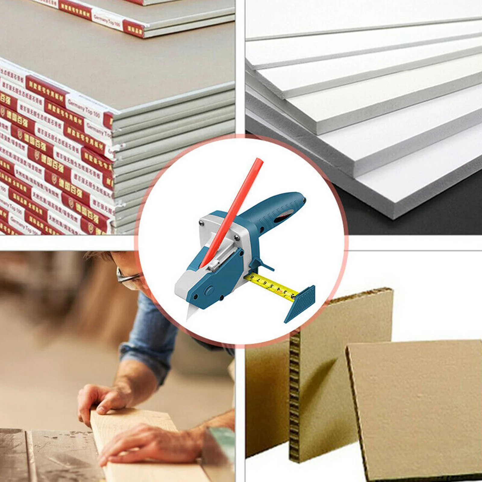 

Woodwork Gypsum Board Cutting Tool Kit Scriber Drywall Artifacts with Scale Board Cutting Board Tools L5