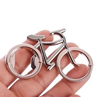 creative metal bicycle keychain personality bottle opener key ring bicycle wine bottle pendant key chain