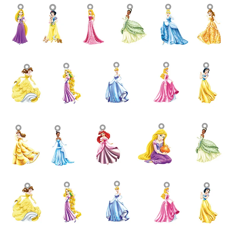 Модные подвески Disney для принцесс Ариэль Золушки из эпоксидной смолы акриловые