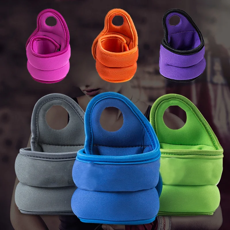 

2PCS 1kg Running Walking Hand Wrist Weights Sandbag Iron Sand Invisible Fitness Boxing Training Equipment h