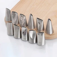 11pcsset stainless steel rose flower petal diy icing piping tips cupcake cake cream piping nozzle cake decorating tools