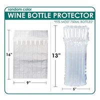 25 pcs inflatable air column wrap cushion sleeve packaging bag travel glass wine bottle protector bag inflatable with pump