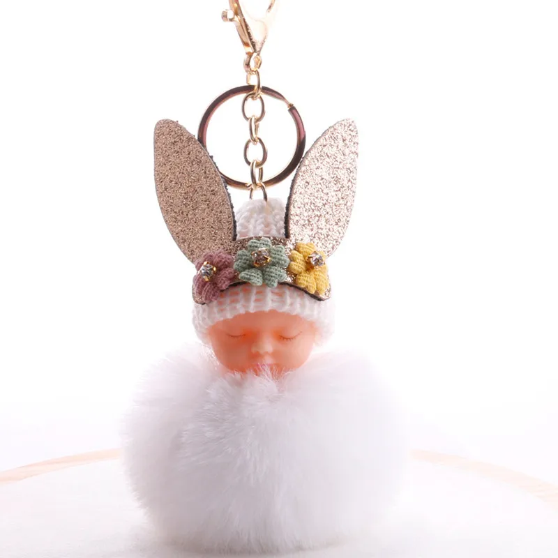 Спящий ребенок брелок-плюшевая кукла кулон Baby Shower Детские игрушки персональный