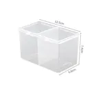 Контейнер портативный с двумя ячейками для хранения инструментов для нейл-арта, органайзер для ватных тампонов, косметики