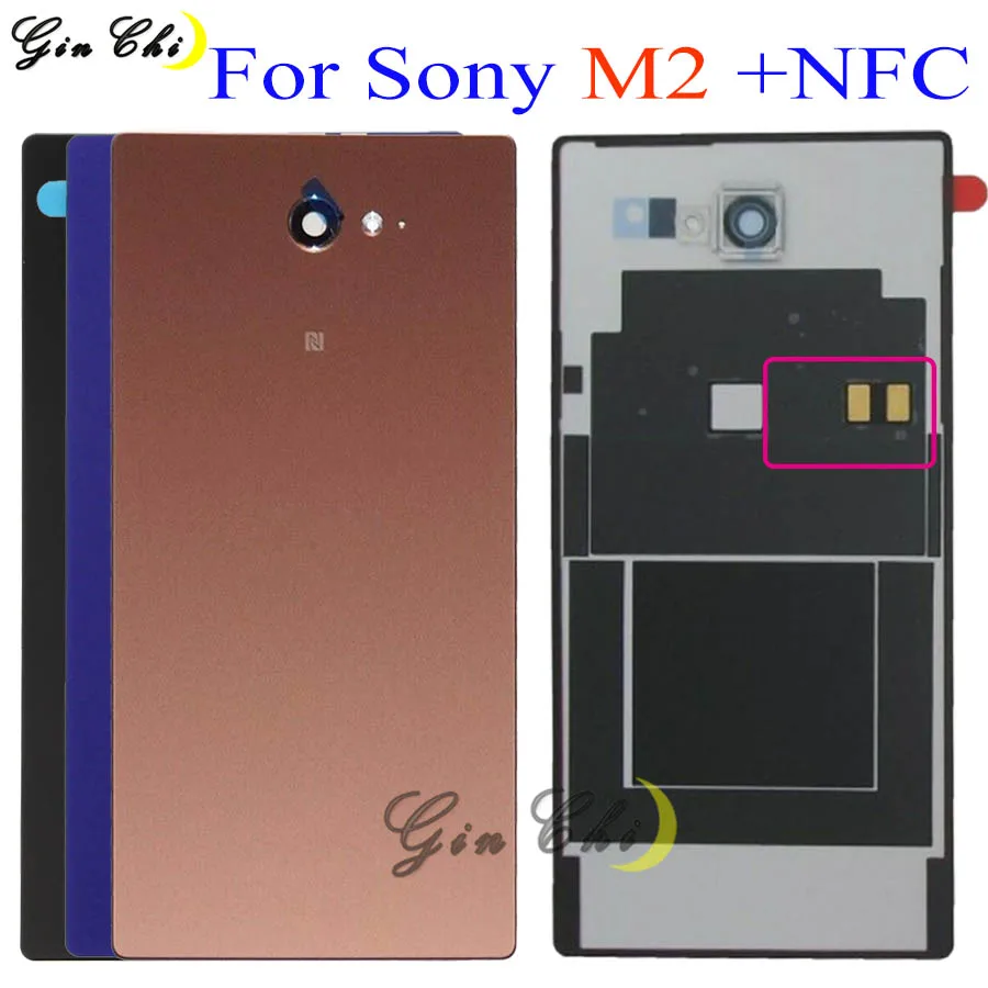 Оригинальная крышка батарейного отсека для Sony M2 задняя XPERIA Aqua battery D2303 D2403 корпуса