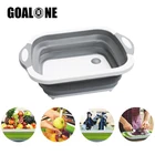 Умывальник GOALONE складной, разделочная доска, сливная корзина для овощей с сливной пробкой для кухни, путешествий, кемпинга