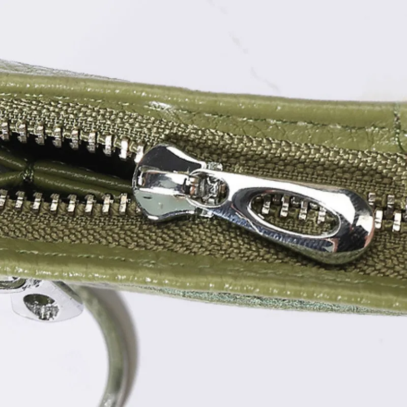 

New Leather Ladies Coin Purse Simple Zipper Key Ring Bag Cowhide Coin Storage Bag Pures and Bags Cute Wallet