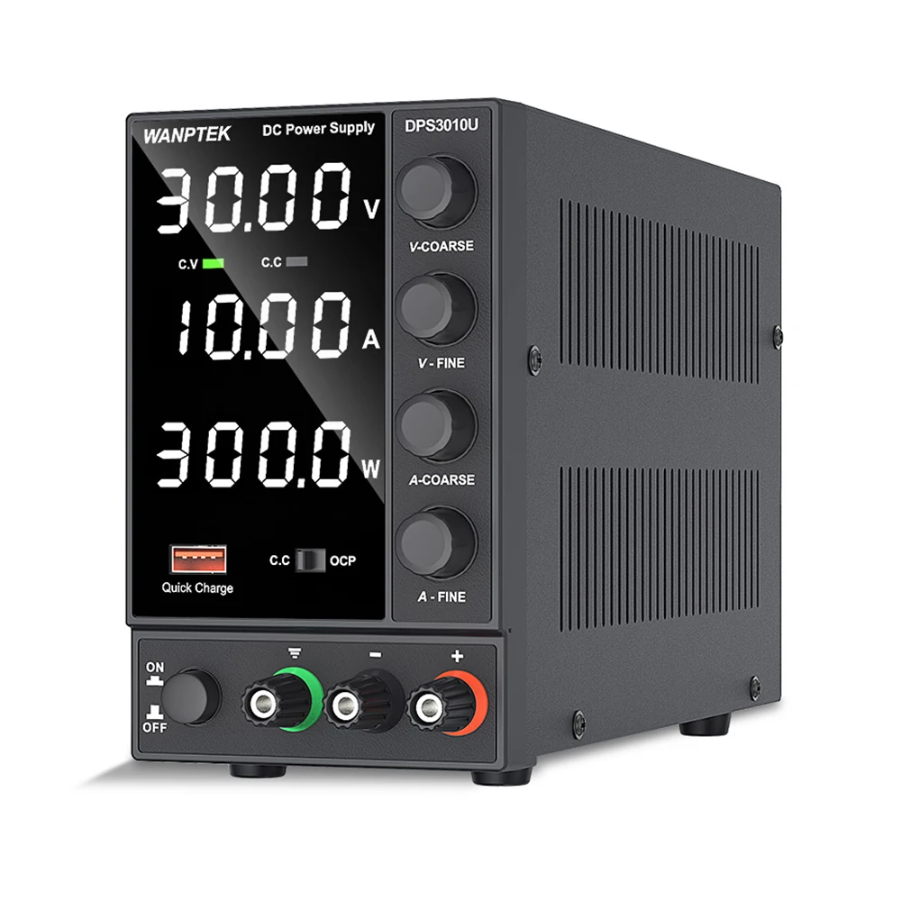 Fonte de Alimentação Regulador de Tensão Wanptek Ajustável Led Banco Laboratório Digital Estabilizada Interruptor dc 30v 10a