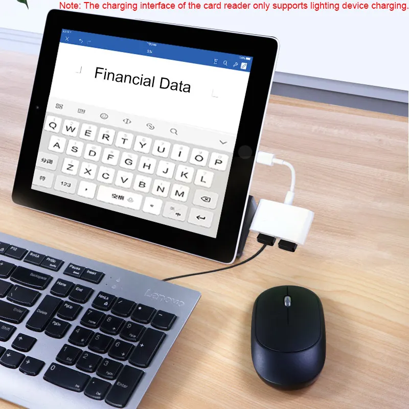 Адаптер OTG USB для камеры устройство чтения TF карт с lightning на micro SD iphone ipad apple ios 13