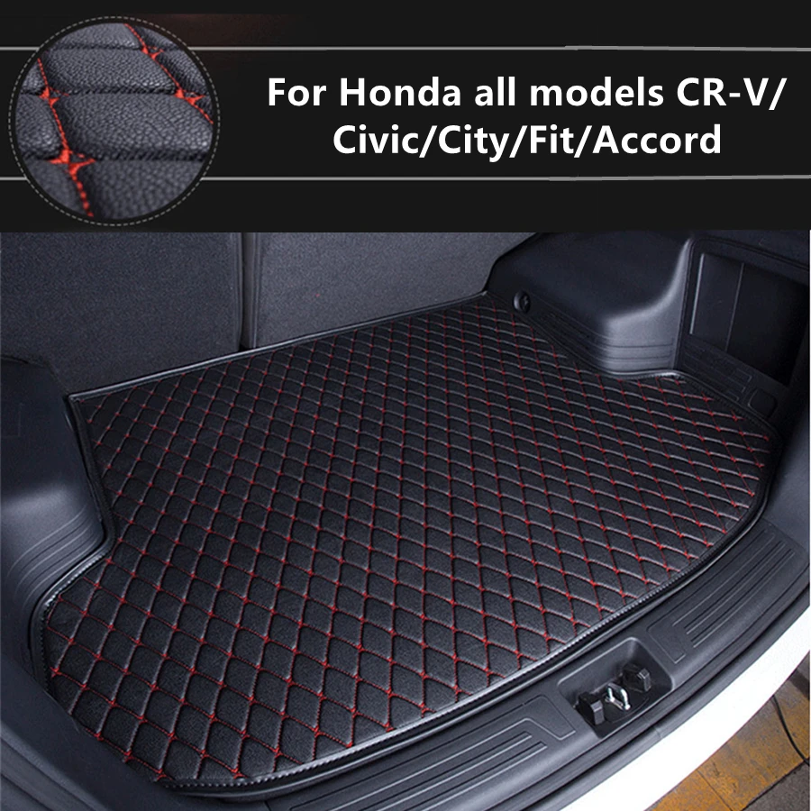 

5 Colors Car Trunk Mat For Honda CR-V Civic City Fit (2007-2021) 2008-2009 Accord Car Cargo Liner Interior Accessories Carpet
