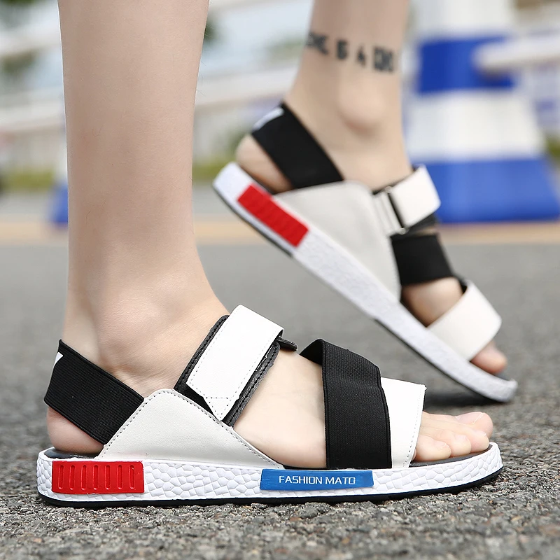 

Summer Men Sandals Outdoor Garden Shoes Clogs Beach Sandals Mules Indoor Loafers Home Slides Flip Flops Male Casual Footwear 39