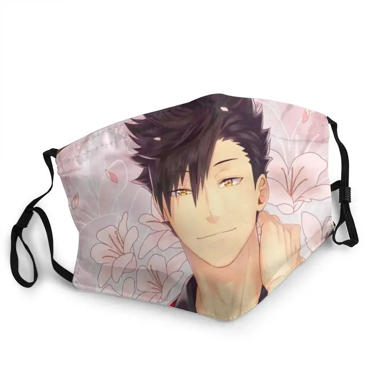 

Многоразовая маска для лица Haikyuu Tetsuro Kuroo, унисекс, для взрослых, волейбольная маска из японского аниме манга, защитный чехол, респиратор, мас...