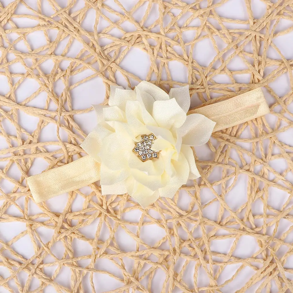 10 шт. разноцветная Детская повязка на голову с цветами милая тканевая лента для