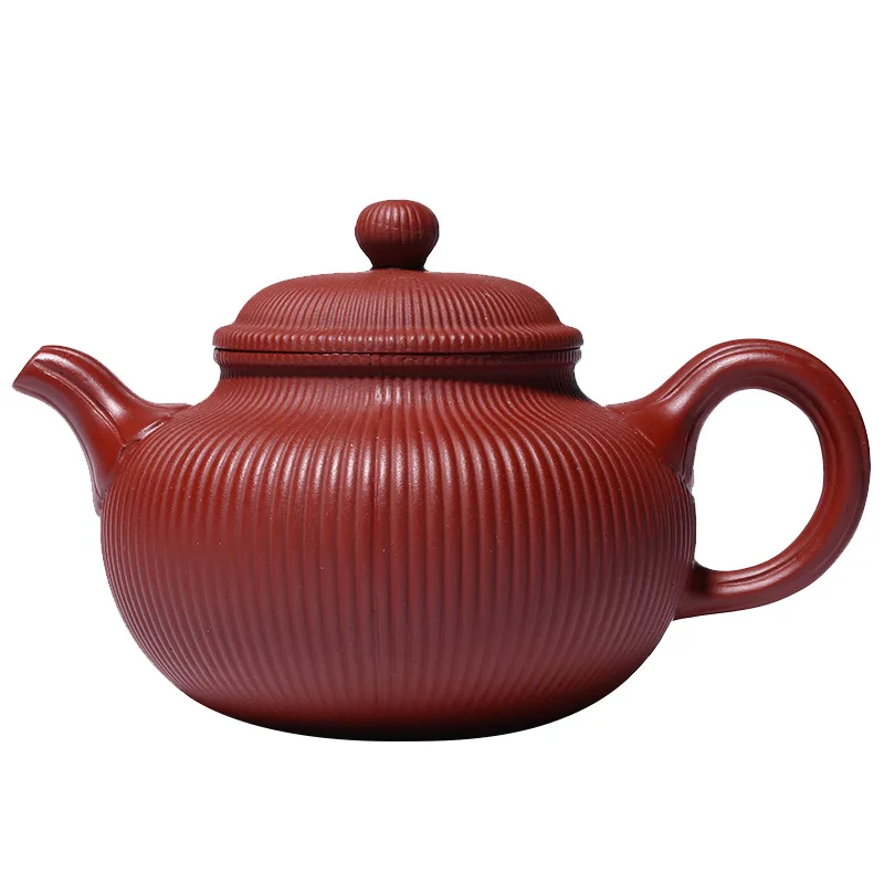 

Yixing purple clay teapot famous manual thread ladle chrysanthemum teapot raw material Dahongpao tea set
